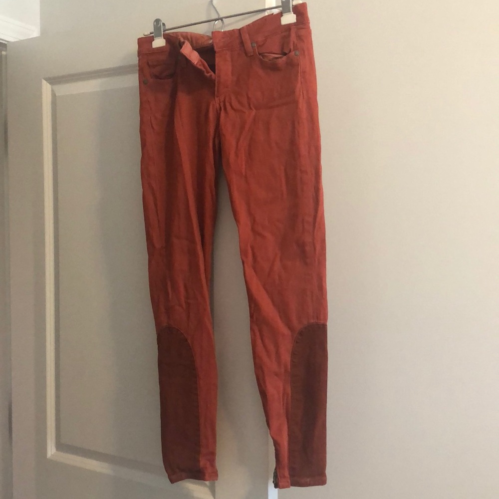 Paige red denim jeans